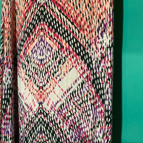 IN THE MIX Pink Geometric Print Long Dress - Picture 4 of 6